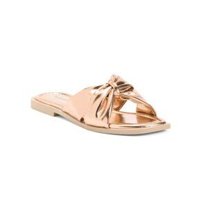 NAKED FEET Bronze Goa Flat Sandals